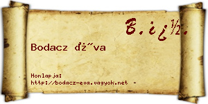 Bodacz Éva névjegykártya